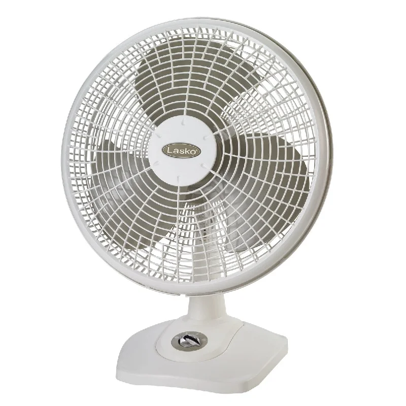 16" 3-Speed Oscillating Performance Table Fan with Tilt-back, Model 2506, White