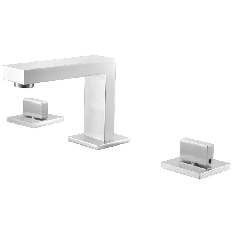 ALFI brand AB1322-BN Brushed Nickel Modern Widespread Bathroom Faucet - Silver