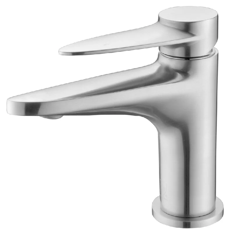 ALFI brand AB1770-BN Brushed Nickel Modern Single Hole Bathroom Faucet - Silver