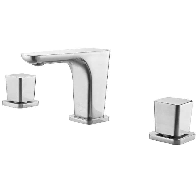 ALFI brand AB1782-BN Brushed Nickel Widespread Modern Bathroom Faucet - Silver