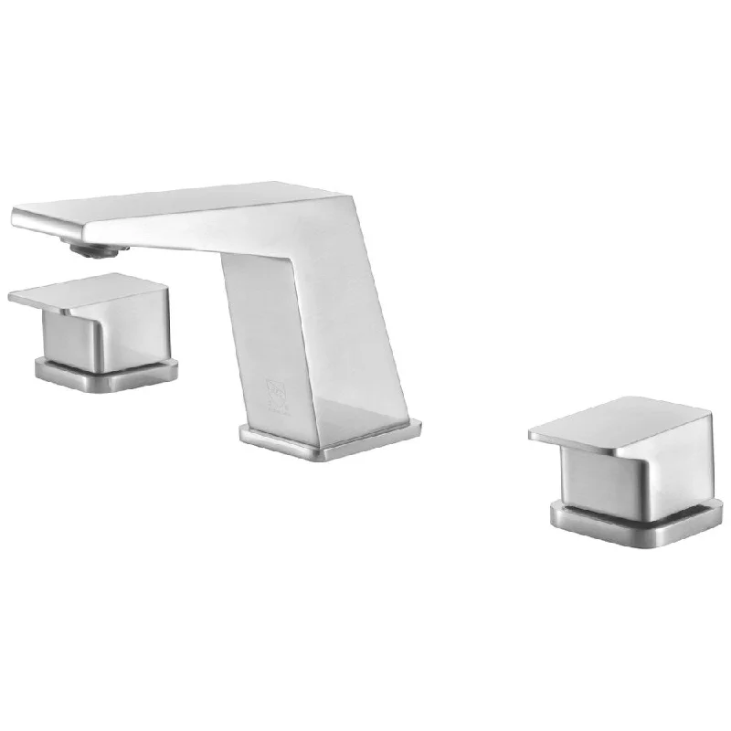 ALFI brand Brushed Nickel Modern Widespread Bathroom Faucet - Silver