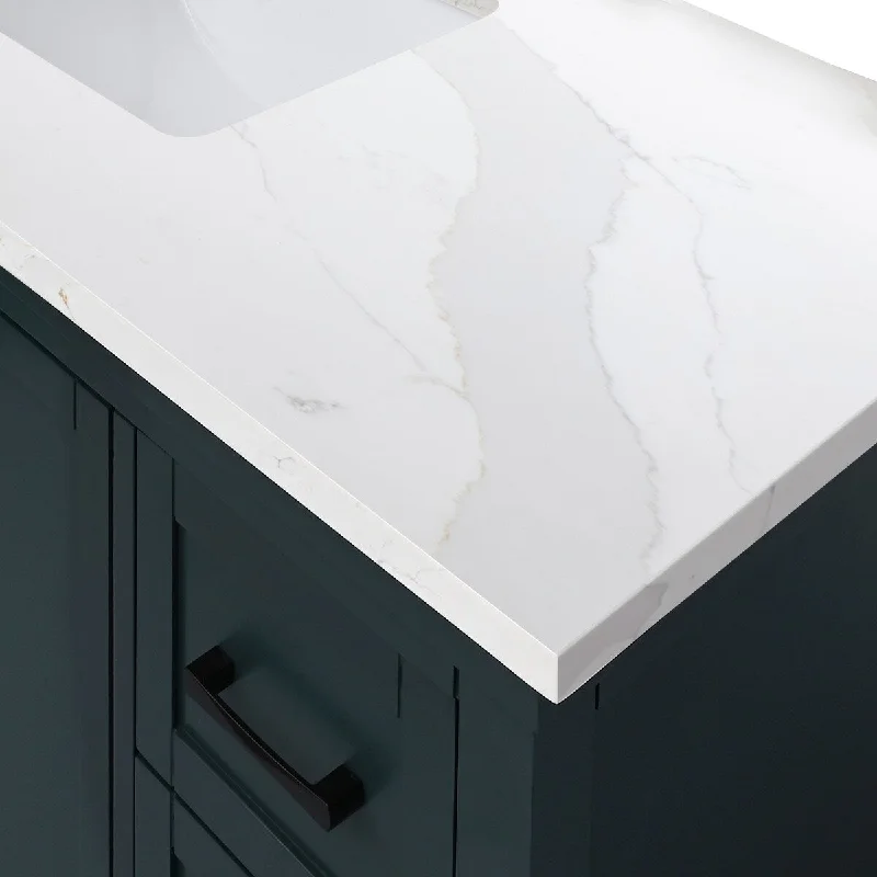 Avanity 49 in. Calacatta Quartz Top with Rectangular Undermount Sink