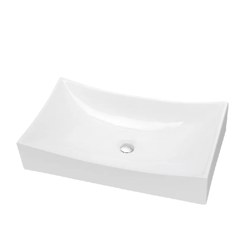 Dawn Vessel Above-counter Rectangle Ceramic Art Basin Sink