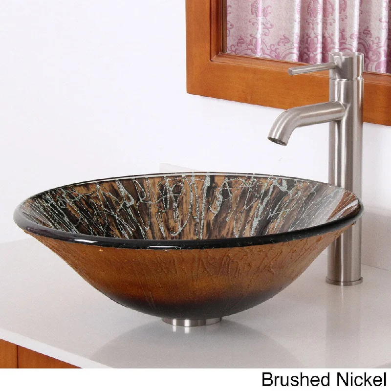 Brushed Nickel Finish Faucet+Sink