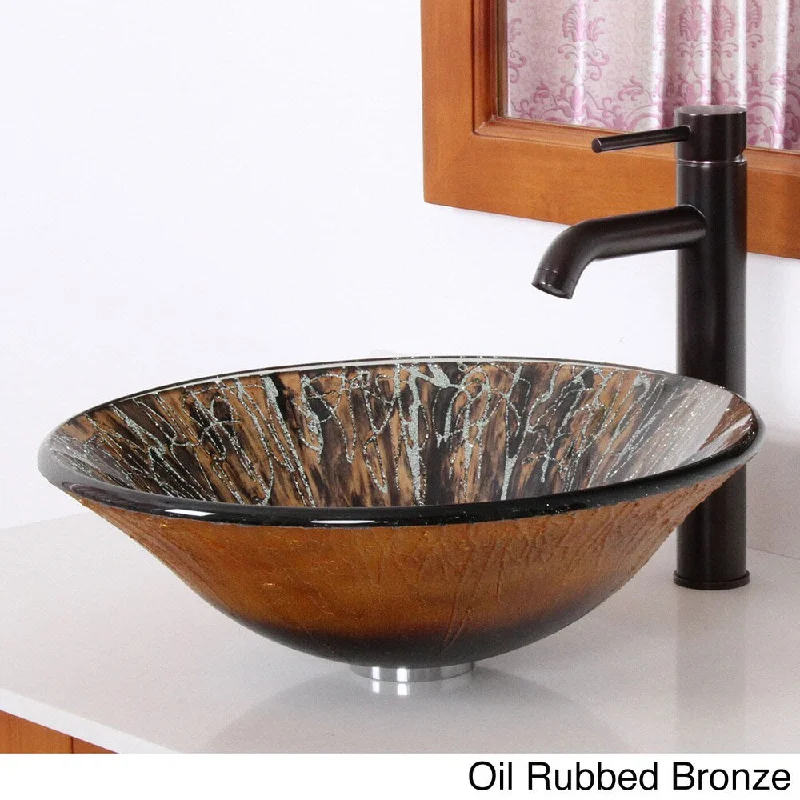 Oil Rubbed Bronze Finish Faucet+Sink