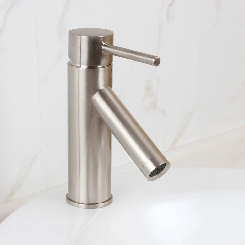 Elite Luxury Short Brushed Nickel Lavatory Faucet