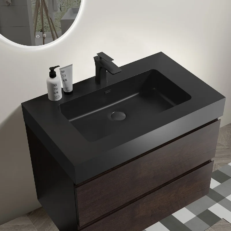 Integrated Eengineered Quartz Basin WITHOUT Drain and Faucet