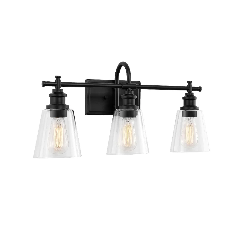 KAWOTI 3 Light Bathroom Vanity Light with Glass Shades