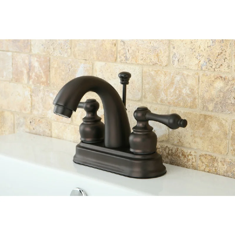 Kingston Brass Classic Oil Rubbed Bronze Double-handle Bathroom Faucet - Brown