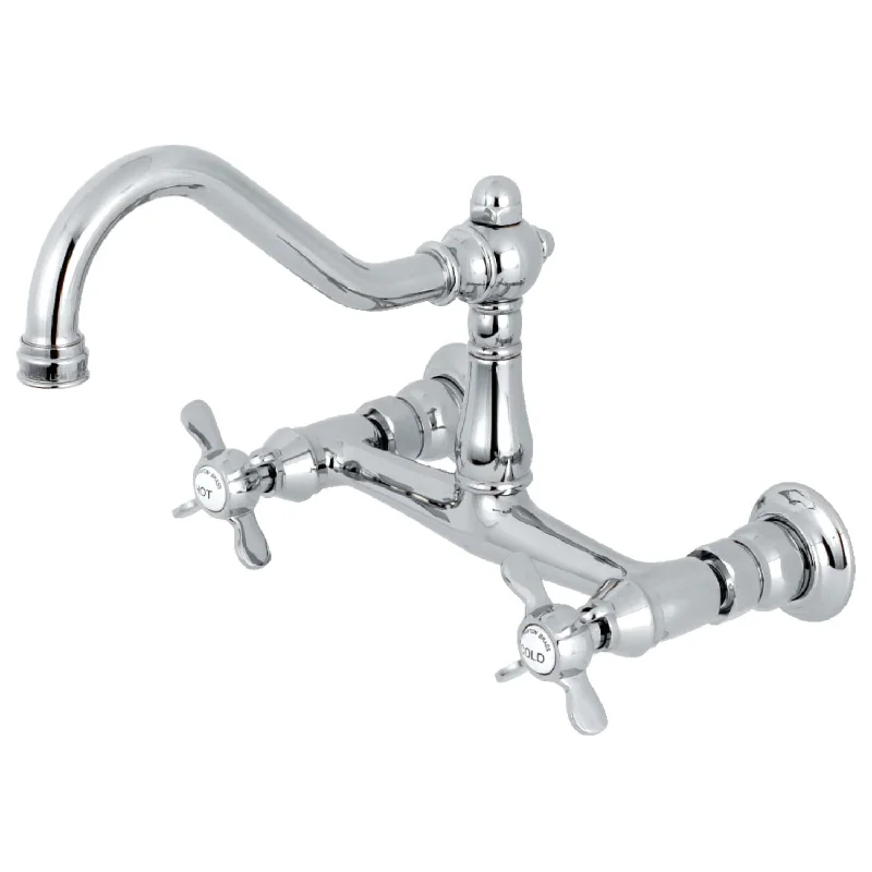 Kingston Brass Essex Two-Handle 2-Hole Wall Mount Bathroom Faucet