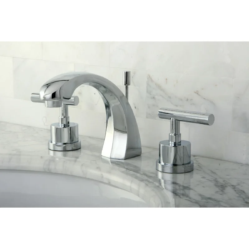 Kingston Brass Manhattan 8-inch Widespread Solid Brass Bathroom Faucet