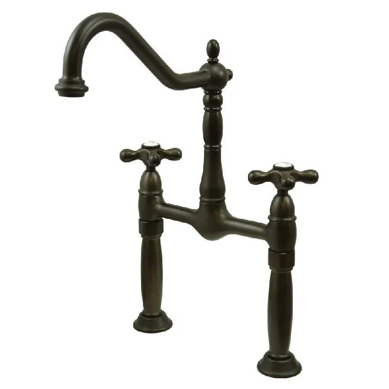 Kingston Brass Oil Rubbed Bronze 2 Handle Vessel Sink Bathroom Faucet KS1075AX