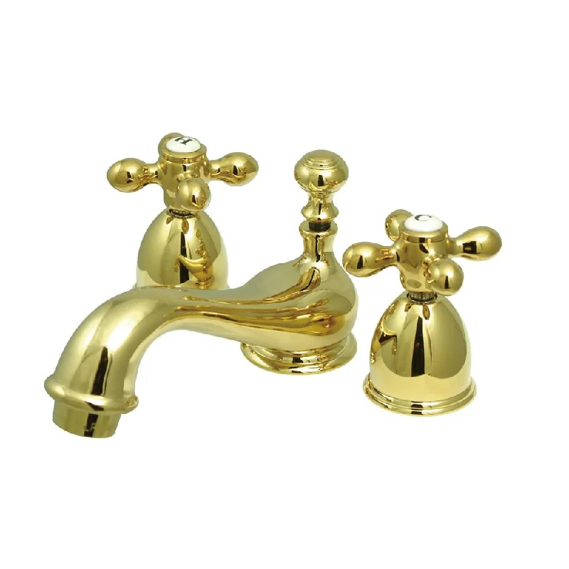 Kingston Brass Polished Brass Mini widespread Bathroom Lavatory Faucet KS3952AX