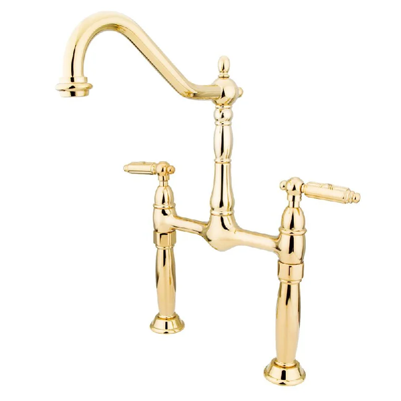 Kingston Brass Polished Brass Two Handle Vessel Sink Faucet KS1072GL