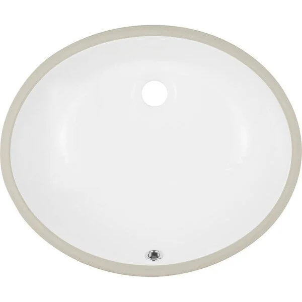 S690 Ticor 19.25 in. Belfast Series Ceramic Undermount Oval Vanity Sink with Overflow