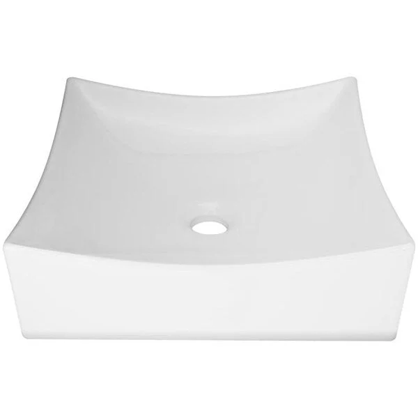 V2070 Ticor 15.75 in. Nautilus Series Ceramic Square Vessel Sink