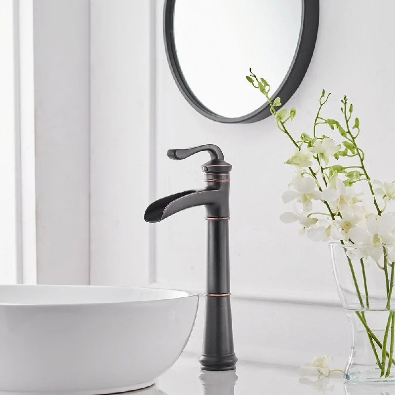 Waterfall Single Handle Bathroom Faucet-Oil Rubbed Bronze