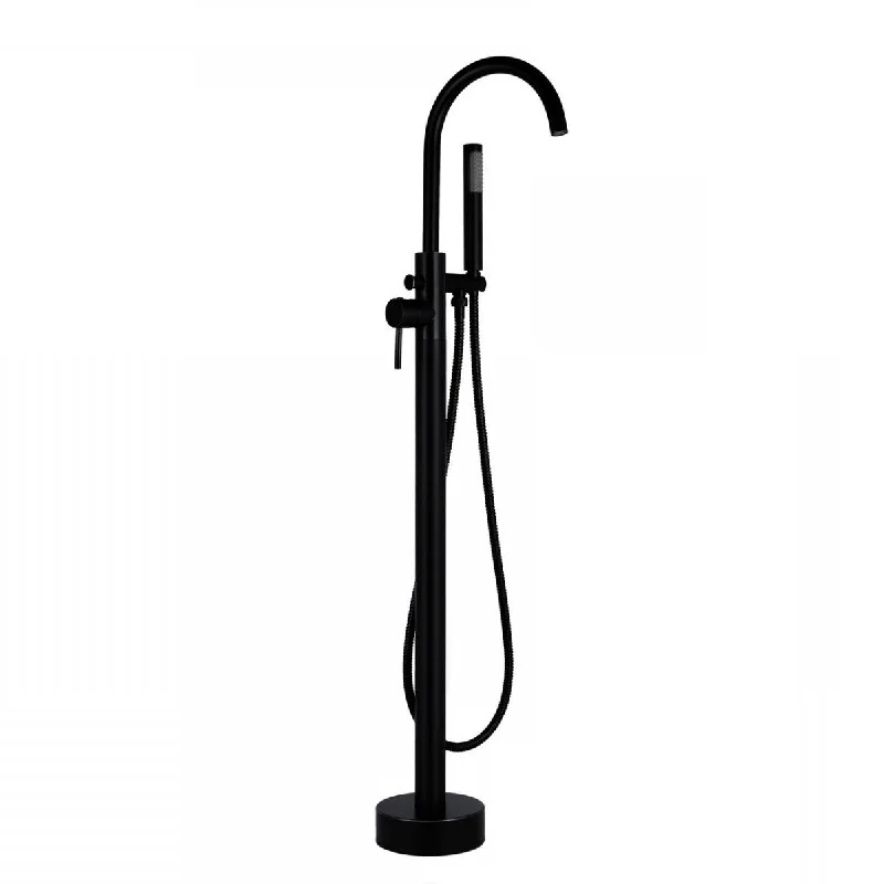 Zeek Floor Tub Faucet Matte Black F-TB51