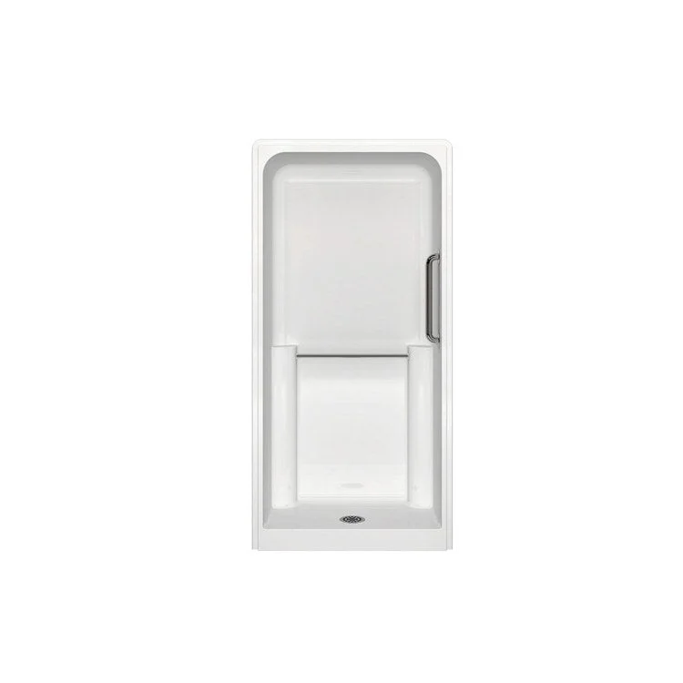 Shower Ops One Piece with Left Hand Grab Bar Domed White 29-3/4 x 31-1/4 x 73-3/4 Inch Acrylic 29-3/4 Inch