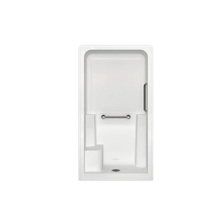 Shower Ops One Piece with Left Hand Grab Bar Domed White 29 x 30 x 84 Inch Acrylic No Seat 29 Inch