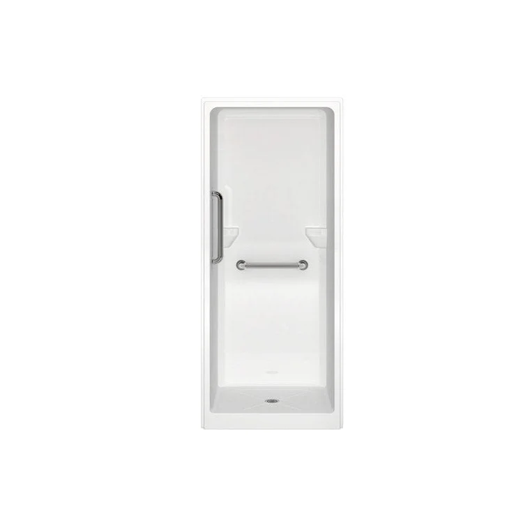 Shower Ops One Piece with Left Hand Grab Bar Domed White 34 x 32-1/2 x 84 Inch Acrylic 34 Inch