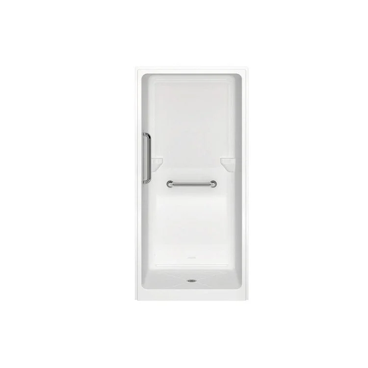 Shower Ops One Piece with Left Hand Grab Bar White 36-3/8 x 37-1/4 x 84 Inch Acrylic No Seat 36-3/8 Inch