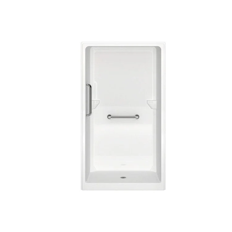 Shower Ops One Piece with Left Hand Grab Bar White 34 x 44 x 84 Inch Acrylic 34 Inch