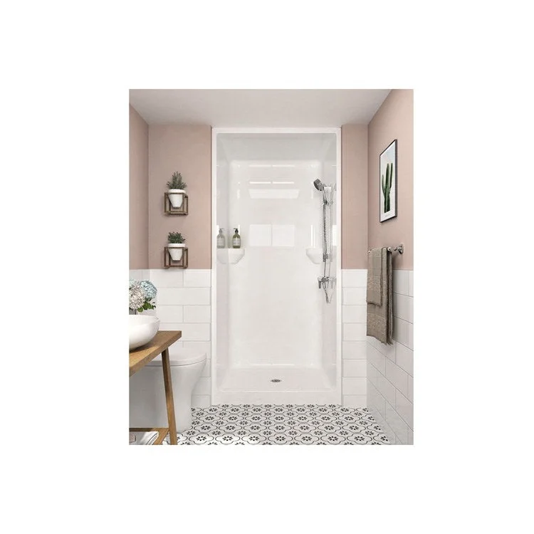 Shower Taylor One Piece Domed White 34 x 32-1/2 x 80-7/8 Inch Acrylic 34 Inch