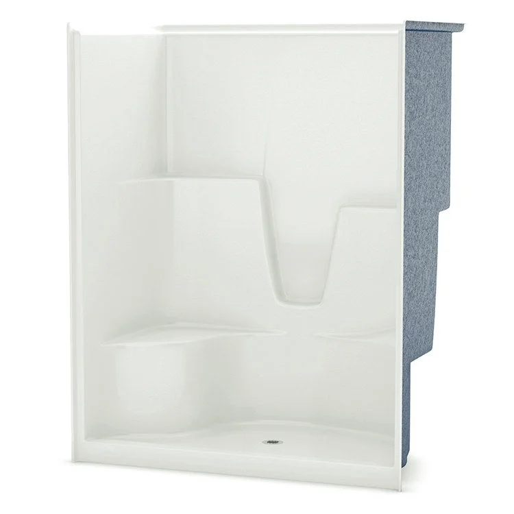 Shower Module 60 Inch AcrylX Biscuit 1 Pieces Left Hand Contoured Corner Seat