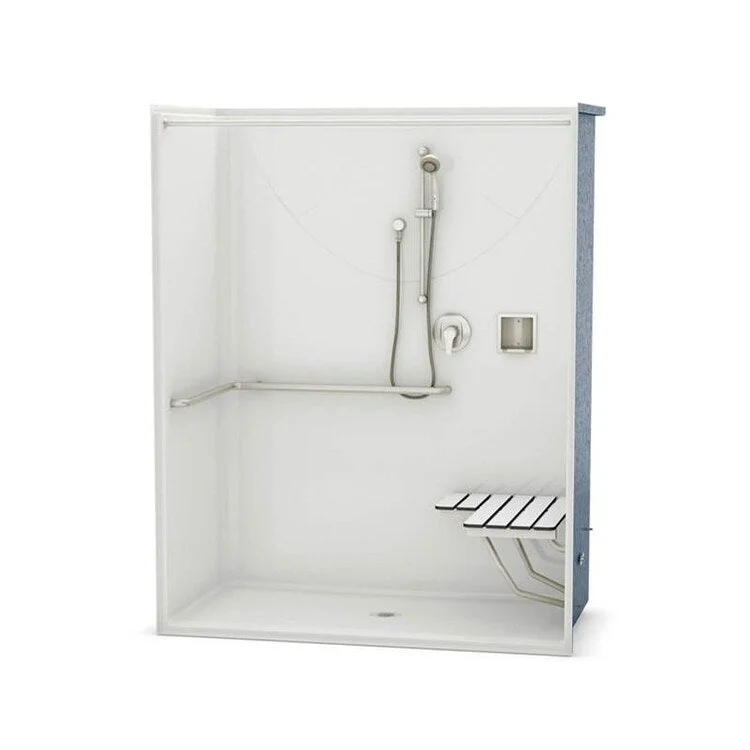 Shower Module 62-7/8 x 33-1/4 x 78-3/4 Inch AcrylX White 1 Pieces Right Hand Seat