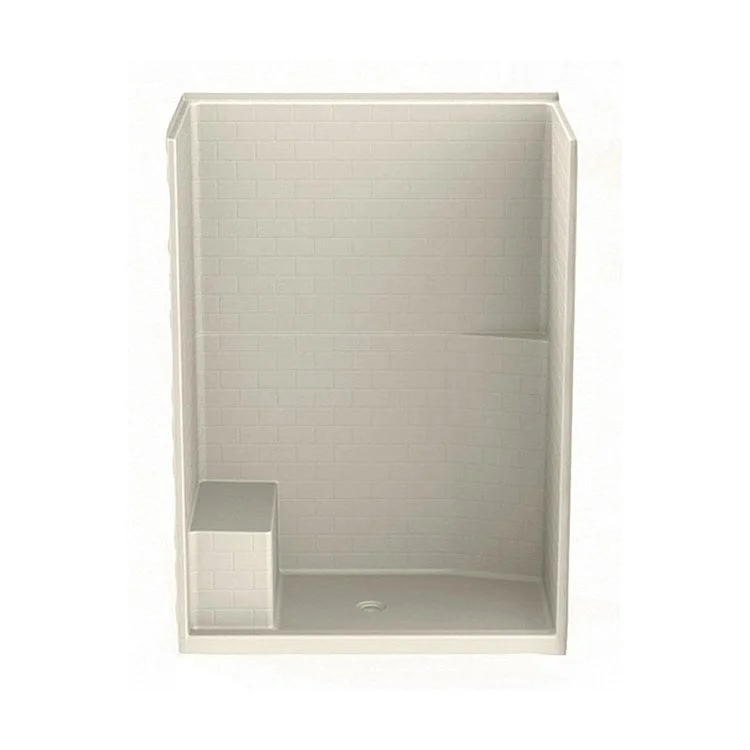 Shower Module 60 x 35-1/4 x 84-1/4 Inch AcrylX Bone 1 Pieces Left Hand Integrated Seat