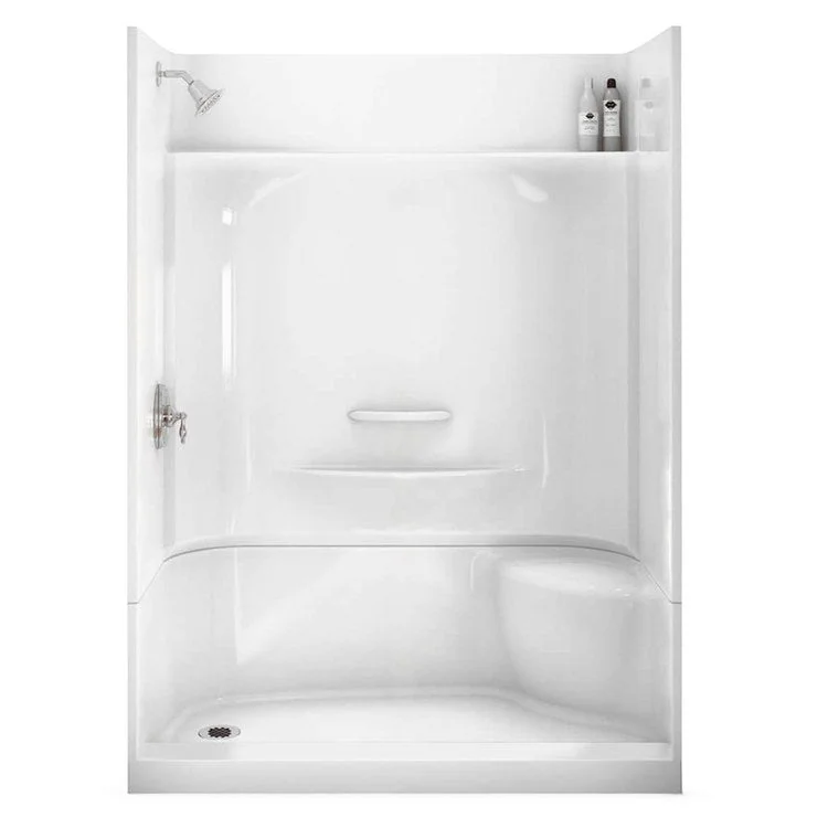 Shower Module KDS 3060 59-3/4 x 30 x 81-1/8 Inch AcrylX White 4 Pieces Right Hand Seat