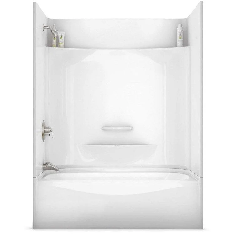 Shower Module KDS 3060 59-3/4 x 30 x 81-1/8 Inch AcrylX Biscuit 4 Pieces Right Hand Seat