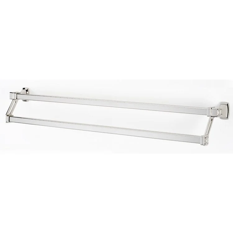 Towel Bar Cube Bath 31 Inch Double Polished Nickel Brass 4-1/2 Inch