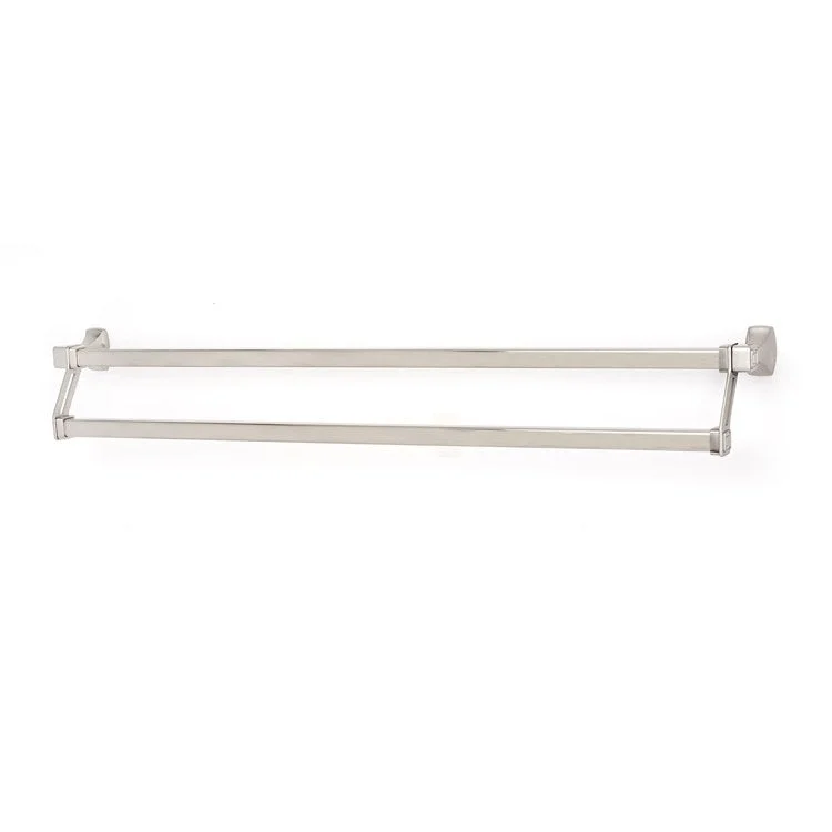 Towel Bar Cube Bath 31 Inch Double Satin Nickel Brass 4-1/2 Inch