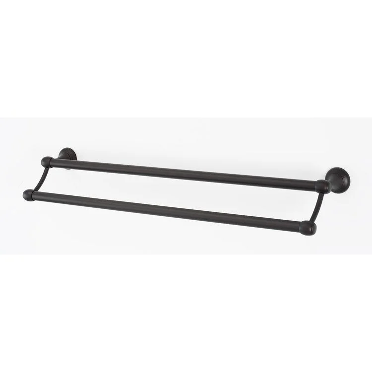 Towel Bar Royale Bath 24 Inch Double Chocolate Bronze Brass 5-9/16 Inch