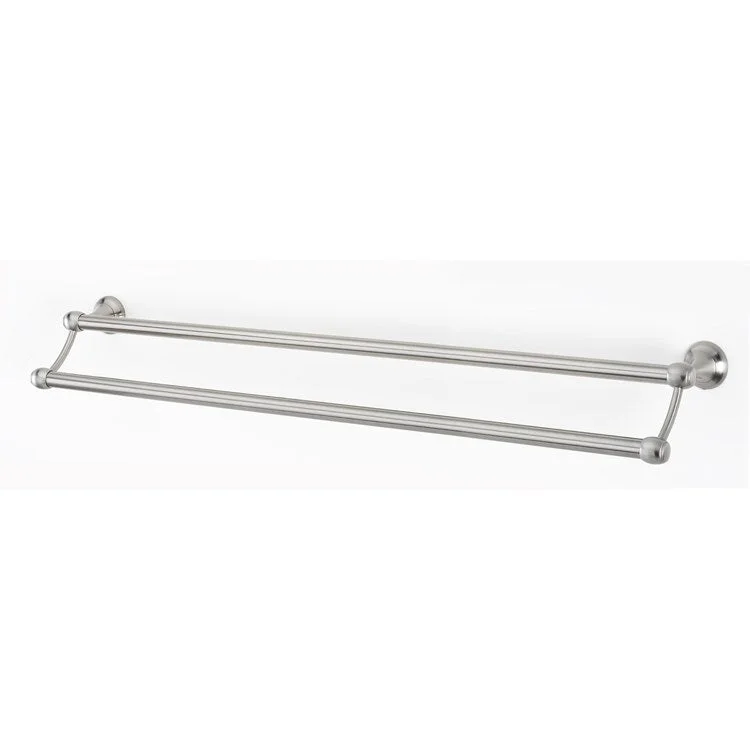 Towel Bar Royale Bath 30 Inch Double Satin Nickel Brass 5-9/16 Inch