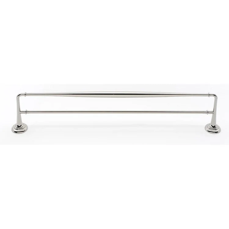 Towel Bar Charlie's Bath 24 Inch Double Polished Nickel Brass 5-5/16 Inch