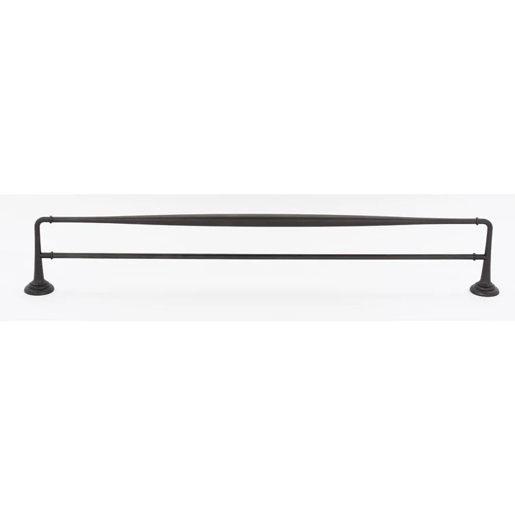 Towel Bar Charlie's Bath 30 Inch Double Chocolate Bronze Brass 5-5/16 Inch