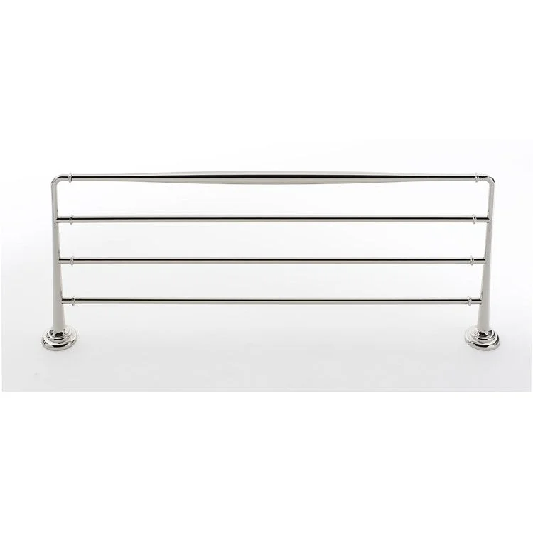 Towel Rack Charlie's Bath Polished Nickel 24 Inch Brass 10-5/16 Inch Concealed Wall Mount