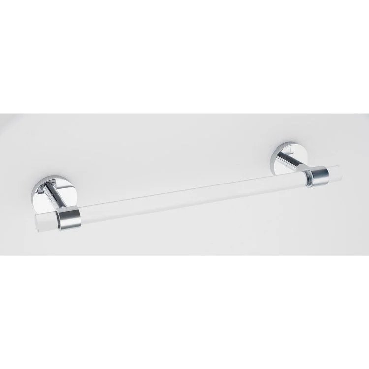 Towel Bar Contemporary Acrylic Bath 18 Inch Polished Chrome Brass 2-15/16 Inch