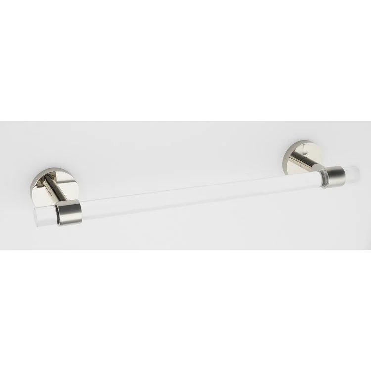 Towel Bar Contemporary Acrylic Bath 24 Inch Polished Nickel Brass 2-15/16 Inch