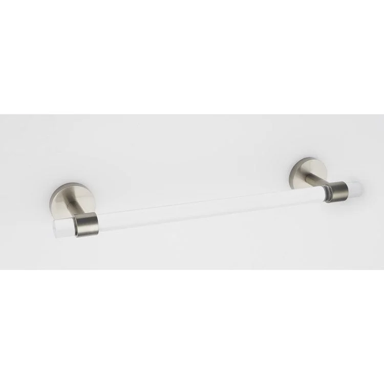 Towel Bar Contemporary Acrylic Bath 24 Inch Satin Nickel Brass 2-15/16 Inch