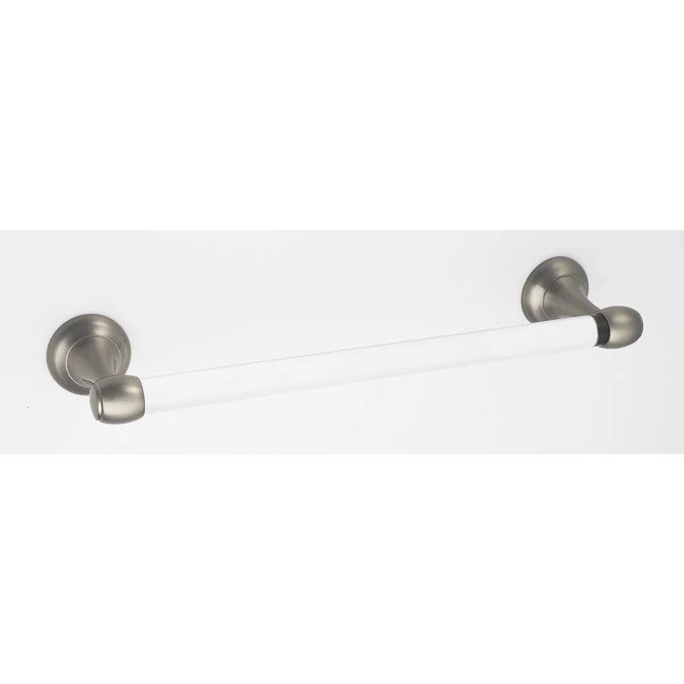 Towel Bar Royale Acrylic Bath 12 Inch Satin Nickel Brass 3-1/8 Inch