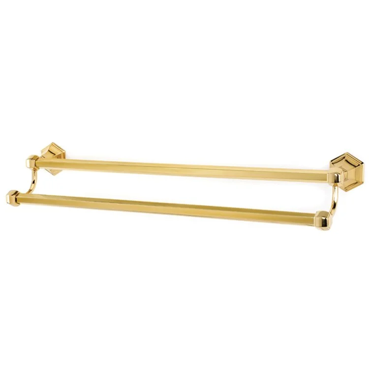 Towel Bar Nicole Bath 24 Inch Double Polished Brass 6 Inch