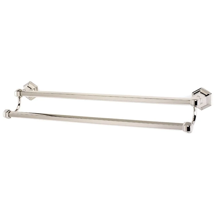 Towel Bar Nicole Bath 30 Inch Double Polished Nickel 6 Inch