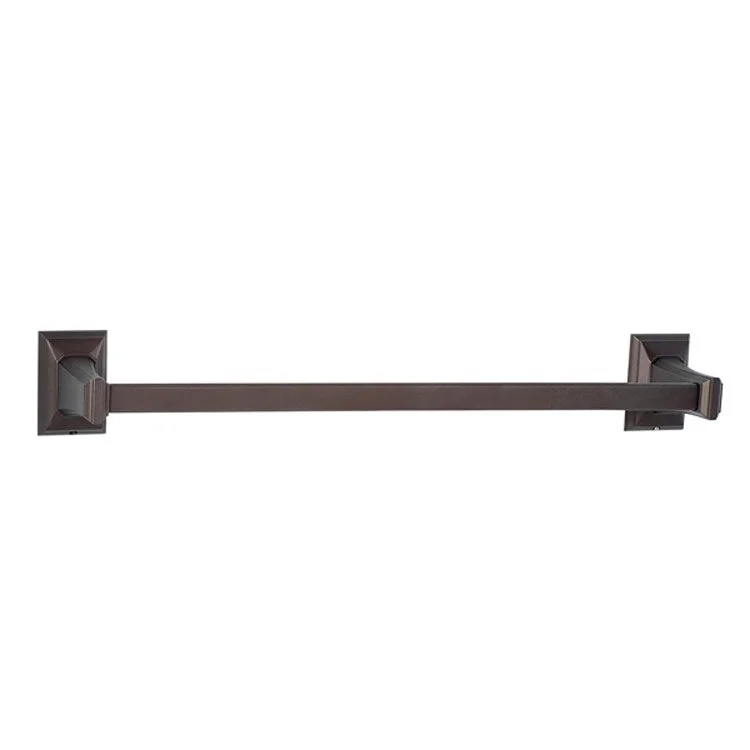 Towel Bar Geometric Bath 12 Inch Chocolate Bronze Brass 3-1/4 Inch