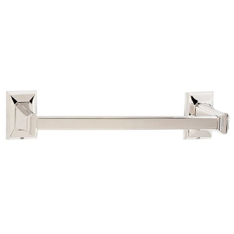 Towel Bar Geometric Bath 12 Inch Polished Nickel Brass 3-1/4 Inch