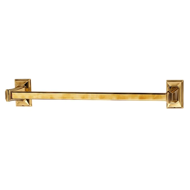 Towel Bar Geometric Bath 18 Inch Polished Antique Brass 3-1/4 Inch