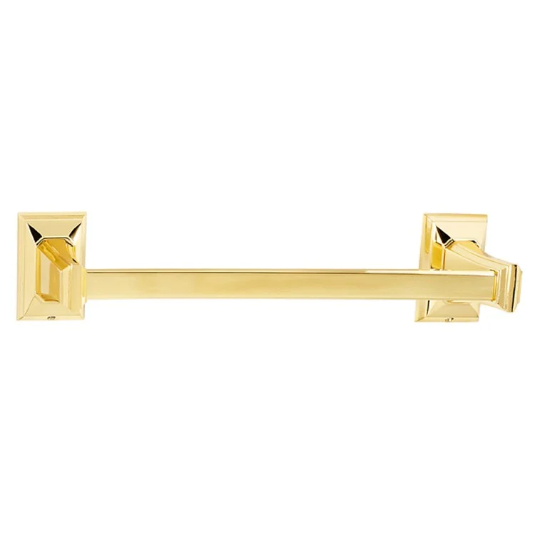 Towel Bar Geometric Bath 18 Inch Polished Brass 3-1/4 Inch